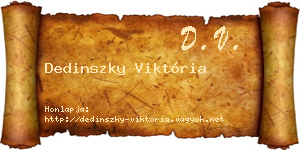 Dedinszky Viktória névjegykártya