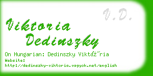 viktoria dedinszky business card